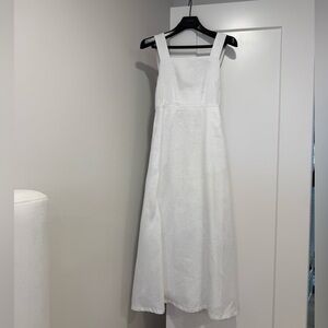 Dissh linen apron midi dress